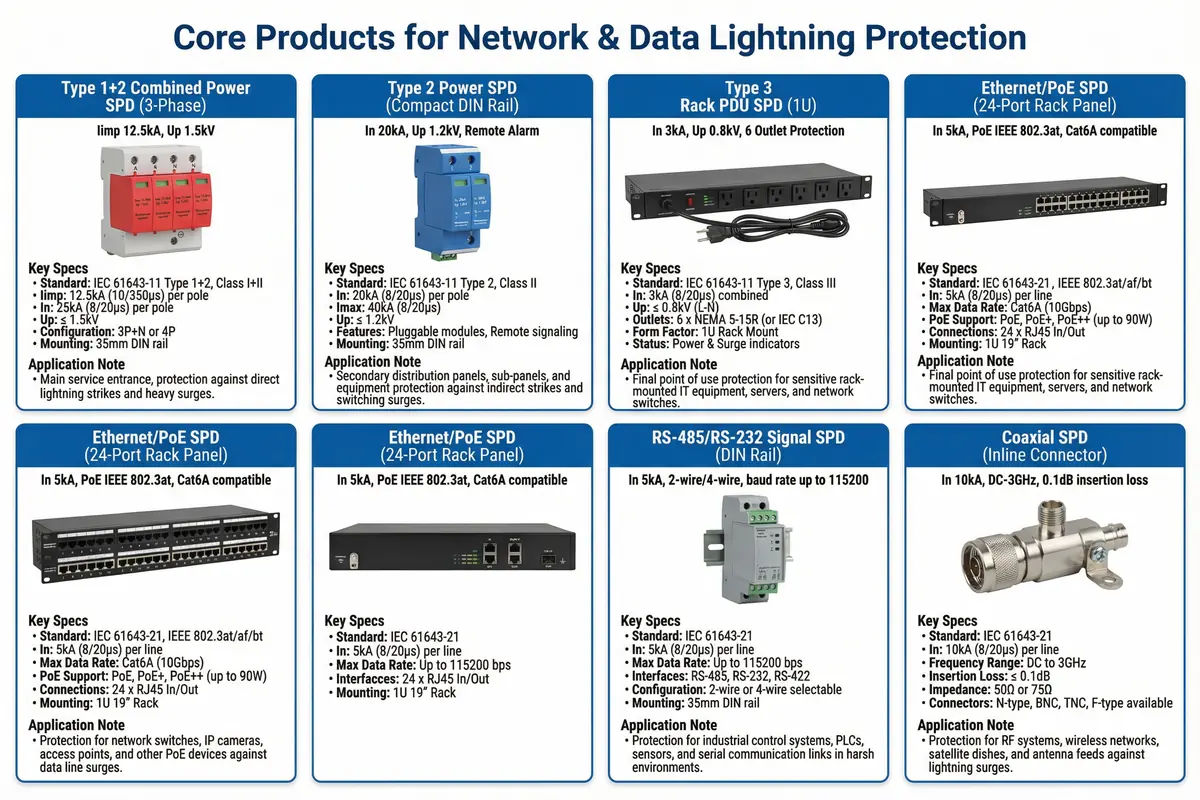 Core Products for Network and Data Lightning Protection